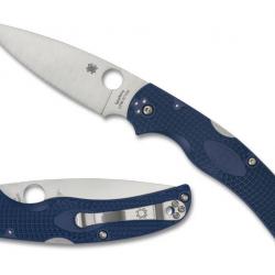 Couteau Spyderco Native Chief Blue Lame Acier CPM-S110V Manche FRN Lockback Clip USA SC244PDBL