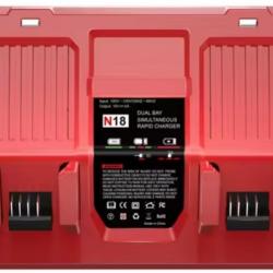 Chargeur double 6A pour batterie Milwaukee M18 NEUF