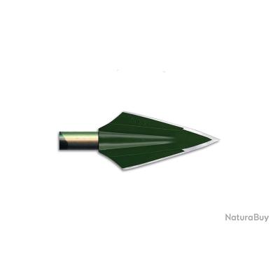 12 Pointes De Flèche Plates En Acier – 100 Grains, Vert, Avec Boîte De Rangement Noire Pour Arbalète
