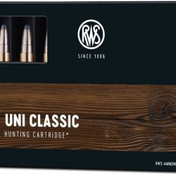 1 BOITE DE MUNITIONS RWS EN CALIBRE 9.3 x 62  UNI CLASSIC 19.0 GR GR