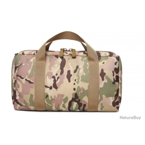 Sac de Transport EDC pour Armes de Poing Accessoires Nylon 600D Protection Mousse Camouflage