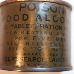 US ARMY - conserve ration pleine - wood alcohol US provenance Normandie 44 WWII - ref AND19WOO001