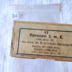 Boite vide 7.92 Mauser Patronen S.m.E de 1944 (M A4.34)