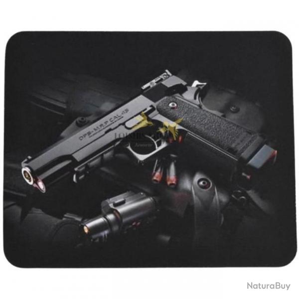 Tapis de souris d'ordinateur antidrapant - Image pistolet