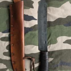 Grand couteau artisanal forgé butcher knife/chasse/bushcraft