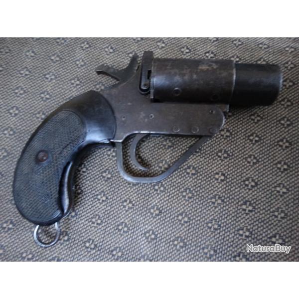 Pistolet lance fuse WW2 anglais Webley & Scott MK V N 2