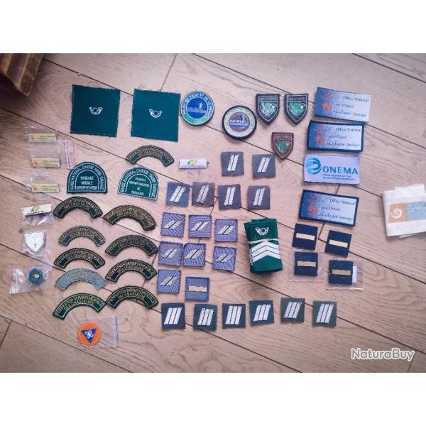 cussons, gallons, plaques, insignes, pucelles : CSP, ONEMA, AFB, ONC, ONCFS, ONF, Parc Nationaux
