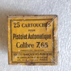 Cartouches de collection neutralisées 7.65 + boîte (M 69)