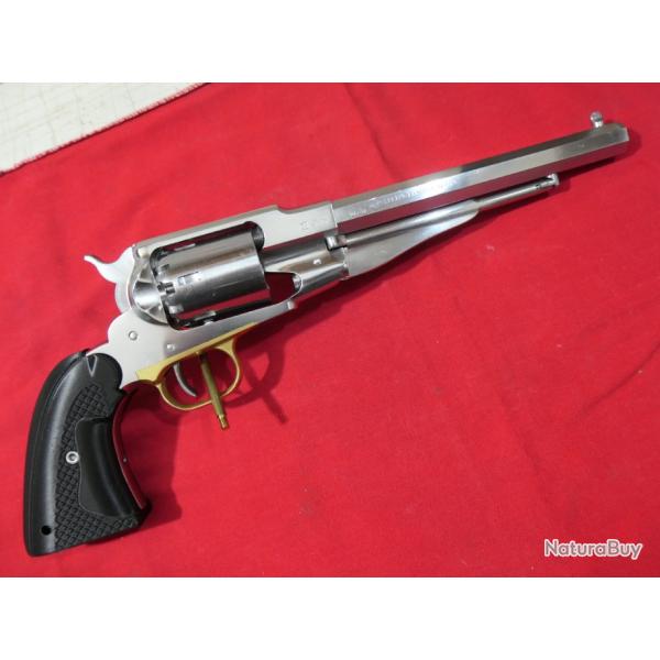 rvolver REMINGTON 1858 New Army . INOX . 8" .  cal : 44 PN avec Holster Cuir et Crosse Origine