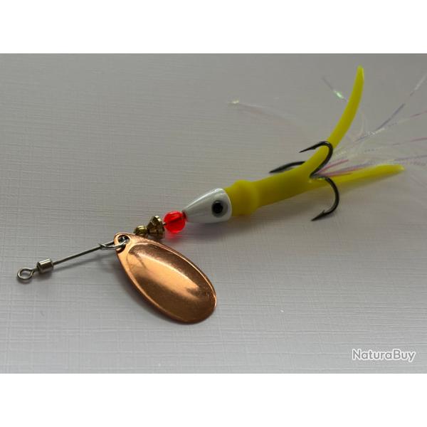 cuillere truite carnassier modle Esox 12 grs corps jaune