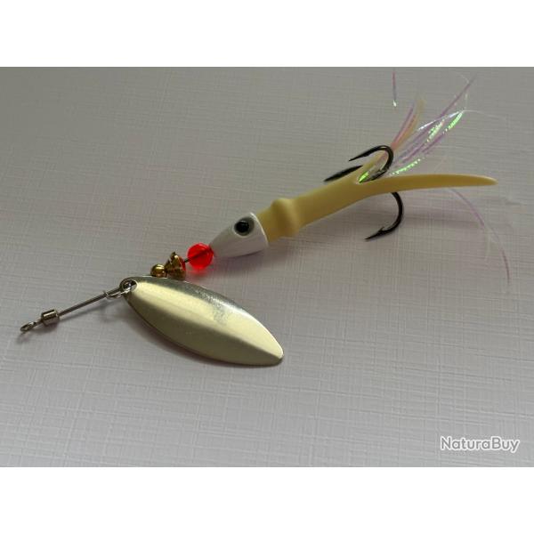 cuillere truite carnassier modle Esox 12 grs corps blanche