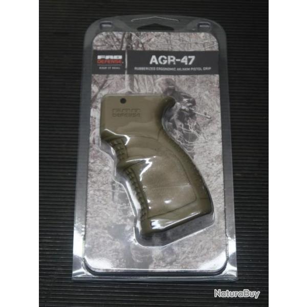 Poigne pistolet ergonomique caoutchoute FAB AGR-47 AK-47/AKM/Galil Flat Dark Earth REF 83/2024