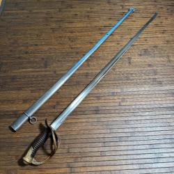 PAS COURANT SABRE D'OFFICIER DE CAVALERIE 1883  MANUFACTURE D'ARMES DE CHATELLERAULT AOÛT 1883