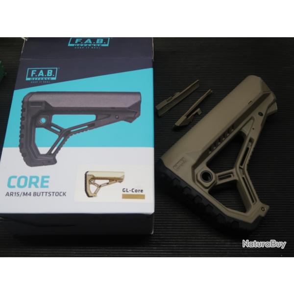 Crosse Flat Dark Earth FAB Defense GL-Core pour AR-15/M4 REF 83/2024