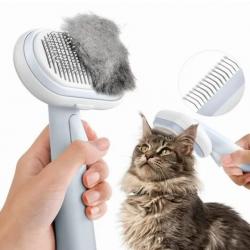 Brosse de Toilettage Chats Chiens Élimination Efficace des Poils (95%) Conception Ergonomique