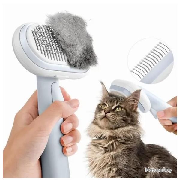 Brosse de Toilettage Chats Chiens limination Efficace des Poils (95%) Conception Ergonomique