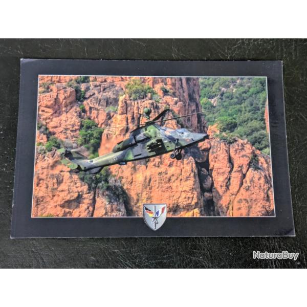 Carte postale militaire hlicoptre Tigre KHS - cole franco-allemande TIGRE arme