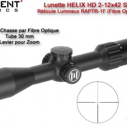 Lunette Chasse Element Optics HELIX HD Compact 2-12x42 SFP - Réticule Lumineux RAPTR-1F