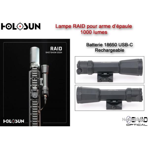 Lampe HOLOSUN RAID pour arme d'paule