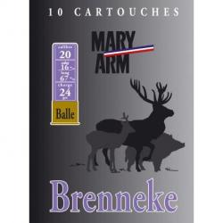 10 cartouches Mary Arm Brenneke Cal 20 24g