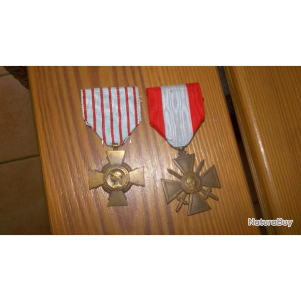 medaille TOE et croix du combattant indo/algerie