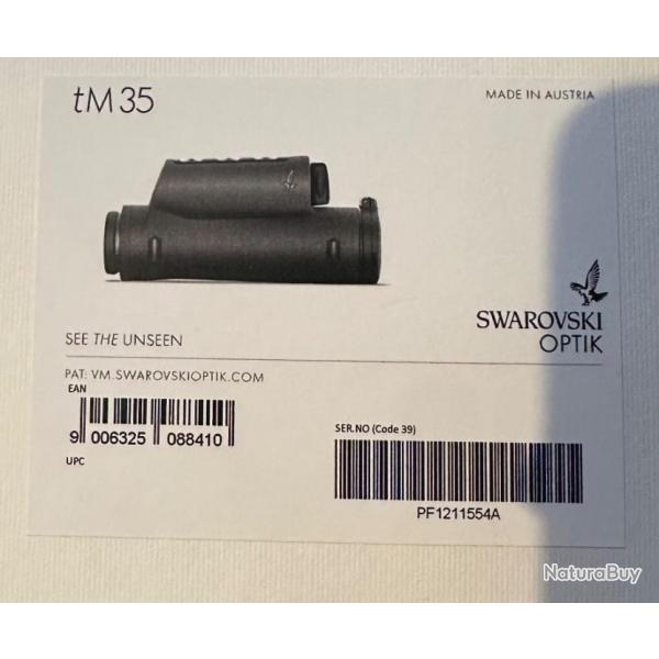 Optique de vision nocturne Swarovski TM 35