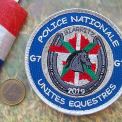 écusson collection P nationale G7 Biarritz 2019 unites équestres