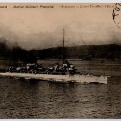 CPA - Marine Militaire Francaise -Sarbacane Contre Torpilleur d'Escadre N°1239