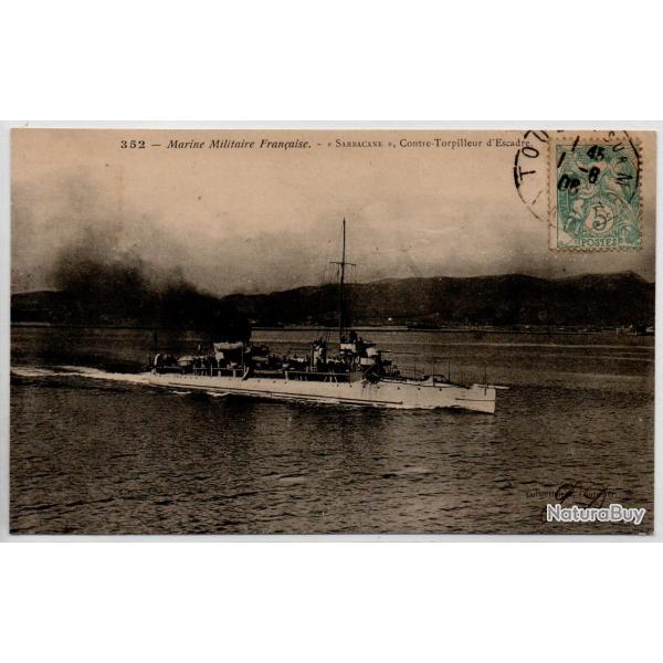 CPA - Marine Militaire Francaise -Sarbacane Contre Torpilleur d'Escadre N1239