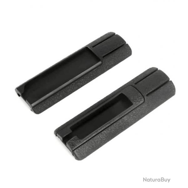 SUPPORTS PICATINNY X 2 [  1 FIN ET 1 LARGE ]  POUR SWITCH, COULEUR  NOIR NEUF.