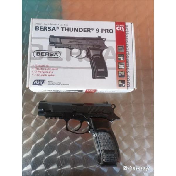 Pistolet  bille ASG Bersa Thunder 9 Pro Calibre 4.5 BBS Co2