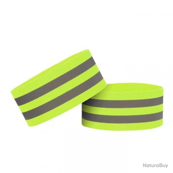 Lot de 2 brassards de scurit jaunes