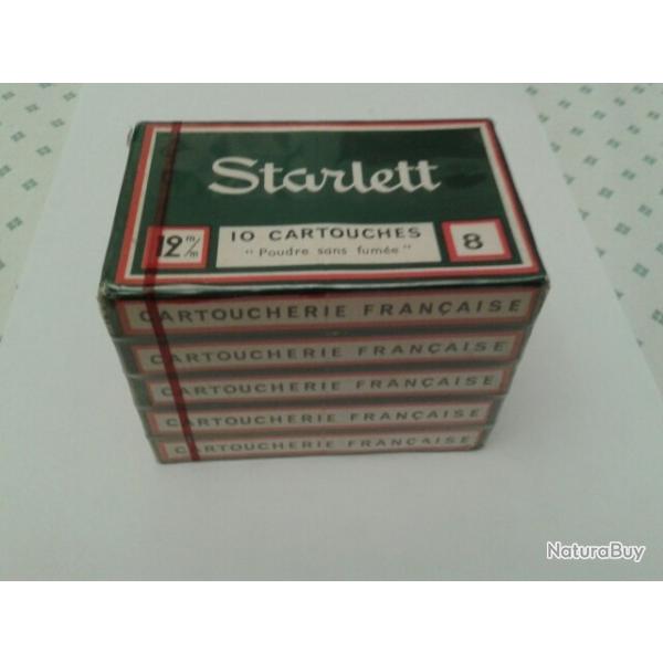 Pack de 5 Boites de 10 Cartouches Starlett Cartoucherie Franoise Calibre 12 mm Pb 8 - Non ouvert