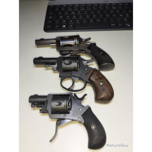 Lot de trois revolvers calibre diffrent catgorie D vente libre