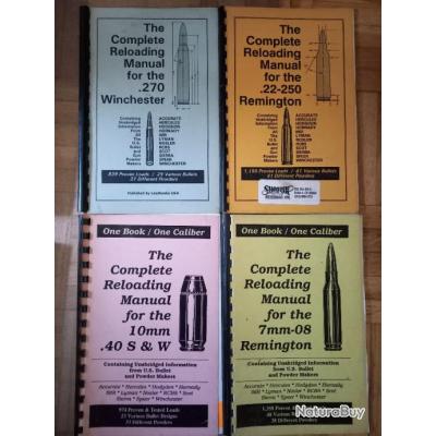 Lot de 4 "The Complete Reloading Manual" - Manuels de rechargement ...