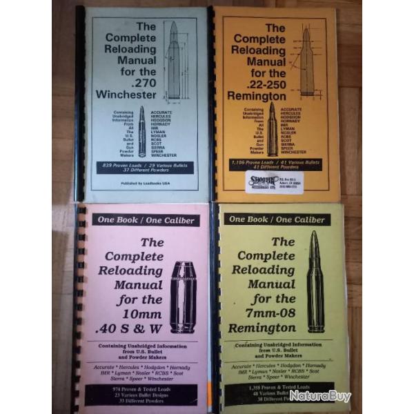 Lot de 4 "The Complete Reloading Manual"