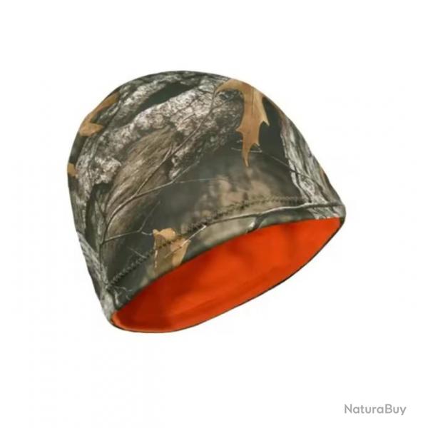 Bonnet reversible CAMOUFLAGE / ORANGE