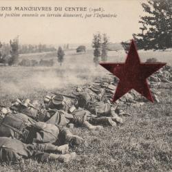 CPA - Grandes Manoeuvres du Centre 1908 - attaque d'une position ennemie en   N°832