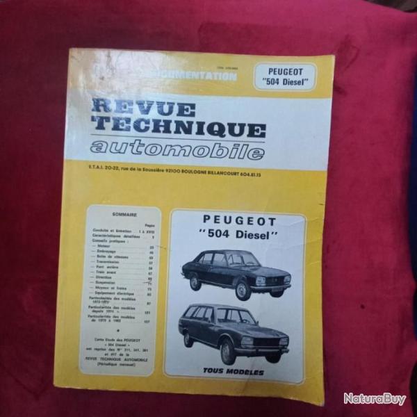 revue technique Peugeot 504 diesel  tous modles