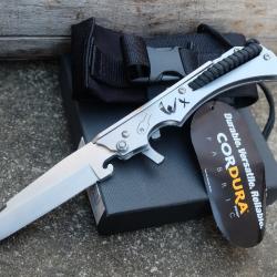 Couteau Wildsteer WX Paracorde Lame Tanto Acier X46Cr13 WX Lock Made In France Etui Cordura WX0113