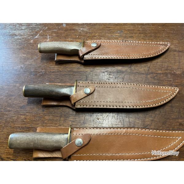 Lot de 3 couteaux de chasse neuf avec quelques dfaut