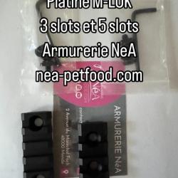 Rail Picatinny M-LOK : Fixation robuste pour accessoires tactiques 3 SLOTS