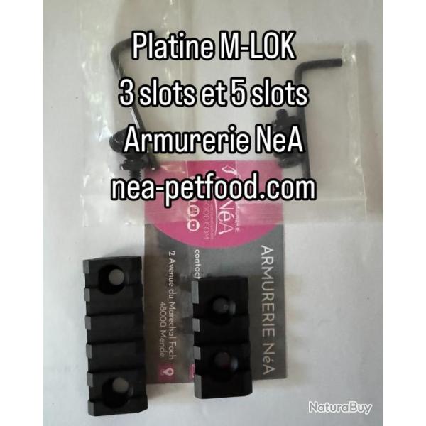 Rail Picatinny M-LOK : Fixation robuste pour accessoires tactiques 3 SLOTS