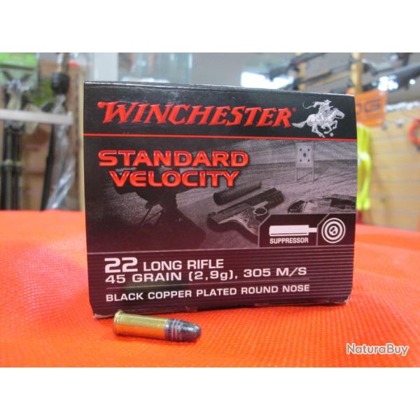 235 Balles 22LR Winchester SUBSONIC en 45grs  spcial  silencieux Standard Velocity