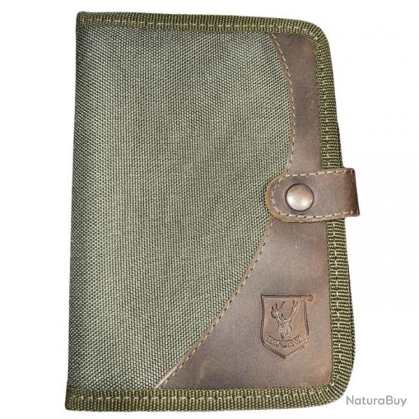 Porte permis de chasse RISERVA en nylon vert