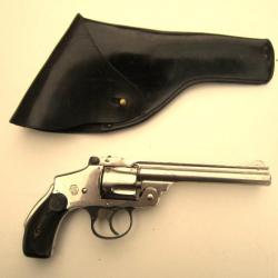 Revolver .38 (S&W) Smith & Wesson "Safety Hammerless" 4e Modele avec etui d'origine .