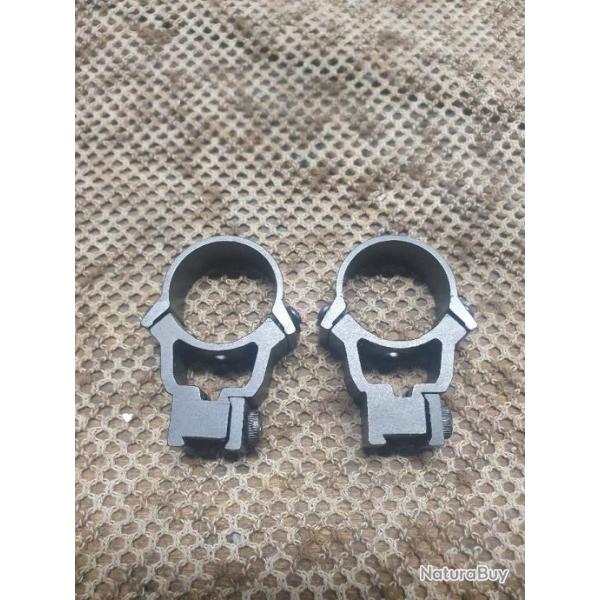 paire de collliers pour lunette  corps de 30 mm et pour rail de 11 mm