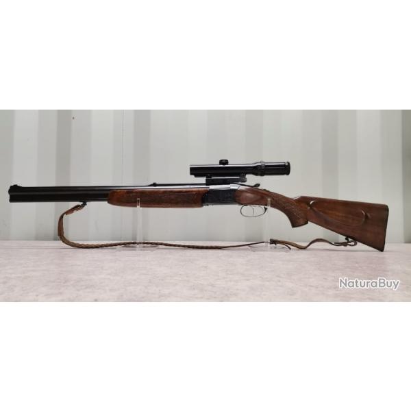 Fusil mixte BRNO mod  502.3  cal 12/70 et 7x65r avec lunette schmidt bender