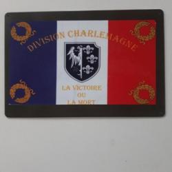 PLAQUE METAL WWII " DIVISION CHARLEMAGNE"