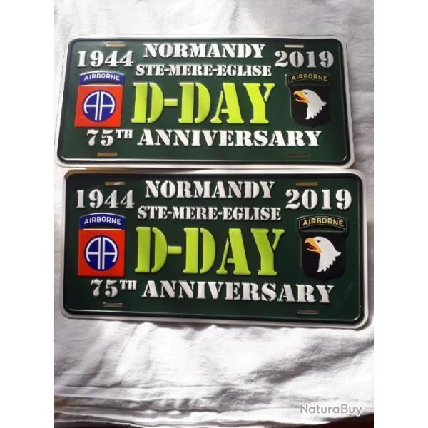 2 Plaques  souvenir 75 anniversaire du dbarquement    Q1